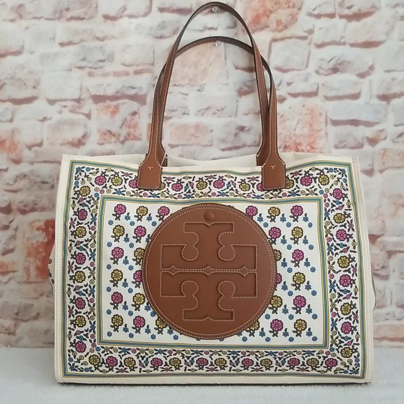 New Tory Burch Ella Printed Tote - Picture 1 of 13